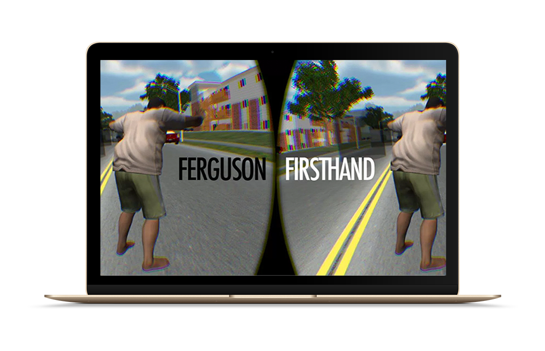 Screengrab of Ferguson Firsthand, a 3D journalism project I contributed to.